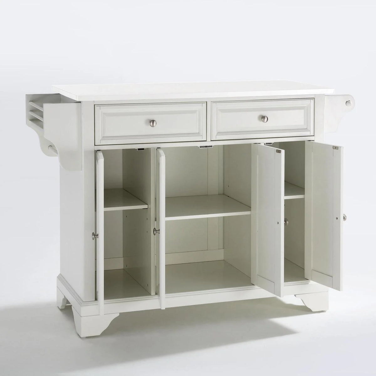 White Black Kitchen Island Cart S643