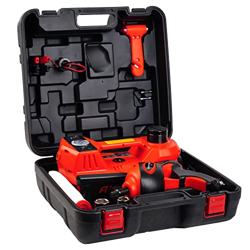 5 Ton 12V Electric Car Jack Kit with Impact Wrench and Tire Inflator Pump Y843