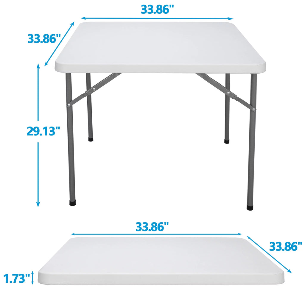 Portable Folding Camping Table White Plastic N5256