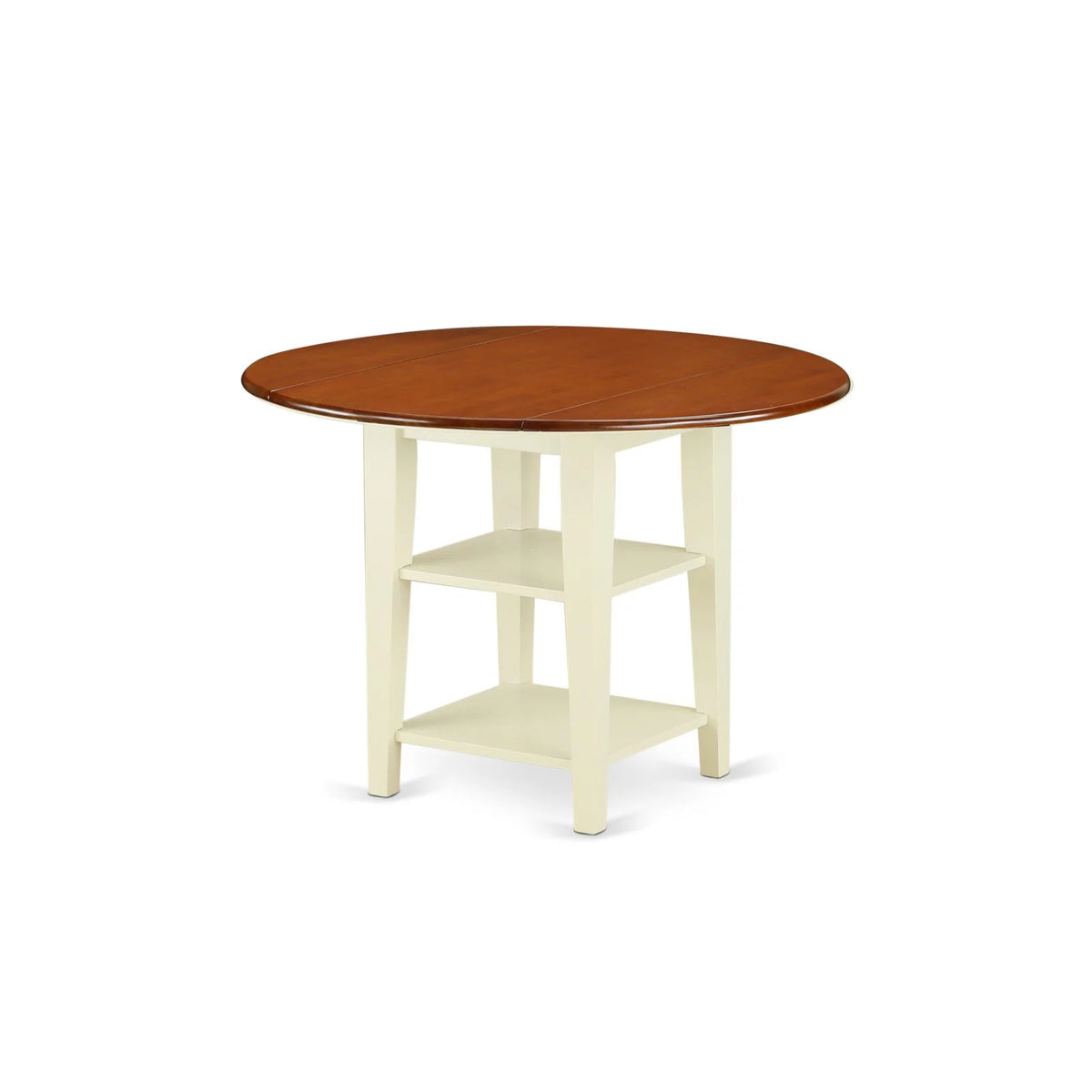 3 Piece Dual Drop Leaf Dining Table Set with Lattice Back Chairs F7493