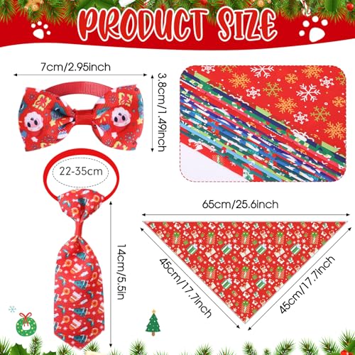 100 Pcs Christmas Dog Bandanas Collar Set F686