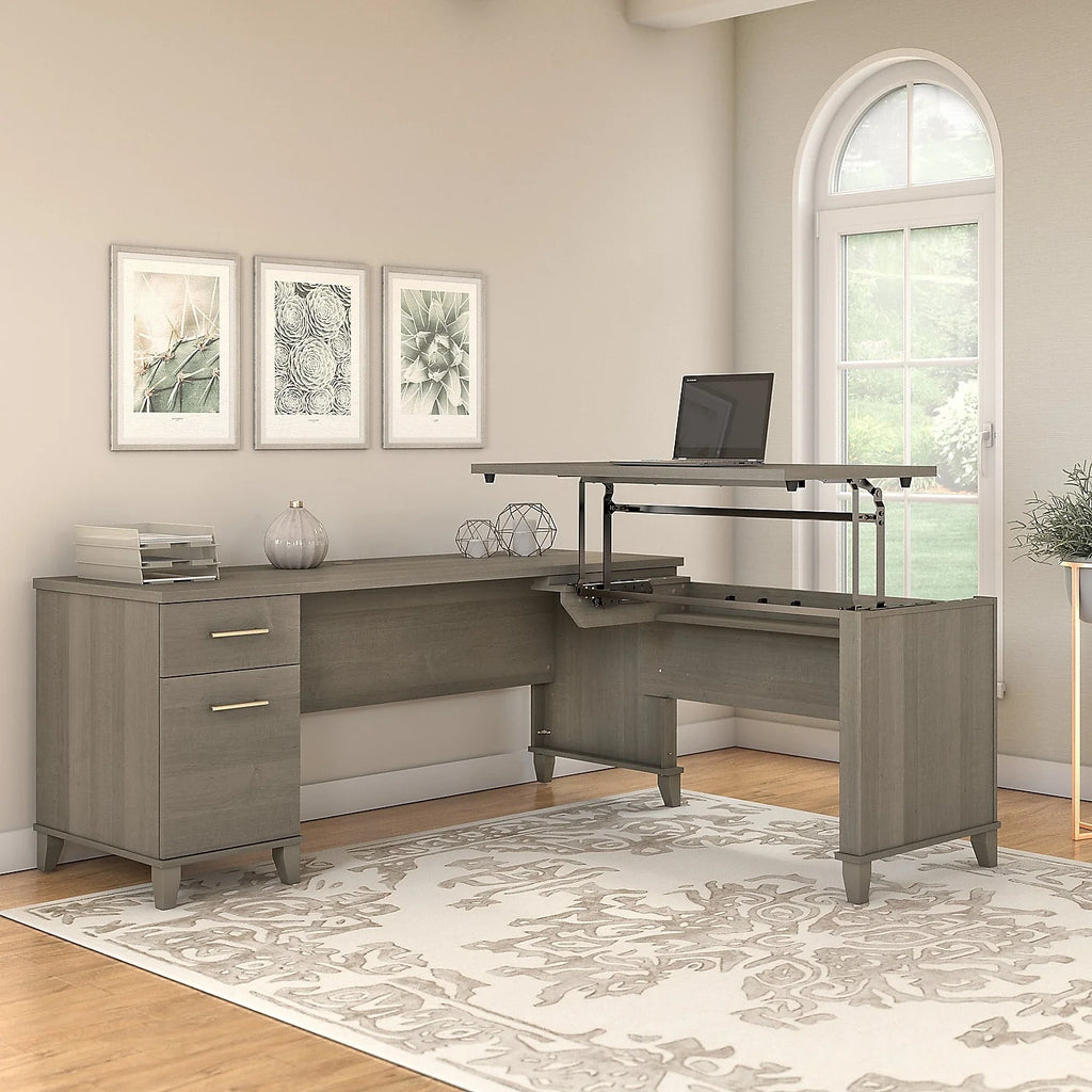 72" Sit to Stand L Desk V358