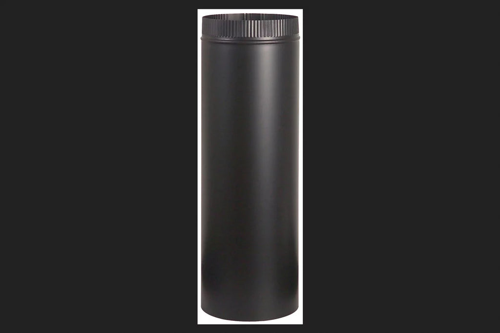4 in. x 24 in. Black Steel Stove Pipe C14747