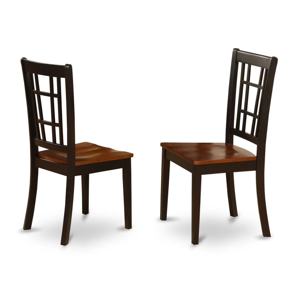 3 Piece Dual Drop Leaf Dining Table Set with Lattice Back Chairs F7493