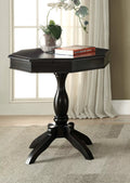 Black Wooden Octagon Side Table S733