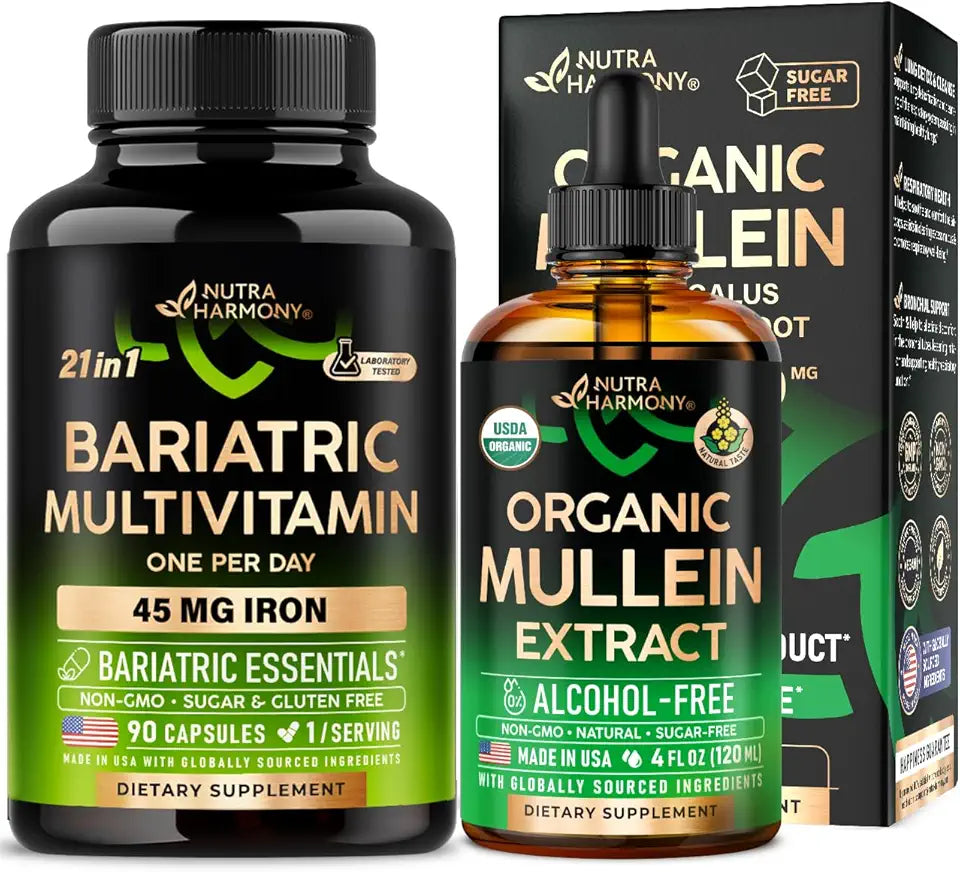 Organic Mullein Drops & Multivitamin Capsules Y759146