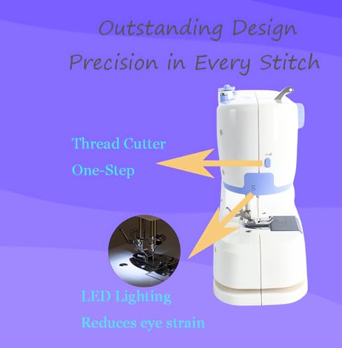 Portable Sewing Machine with 42 Pcs Sewing Threads Kit B27666