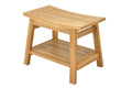 Teak Wood Shower Seat Outdoor Patio Stool Bench F2388