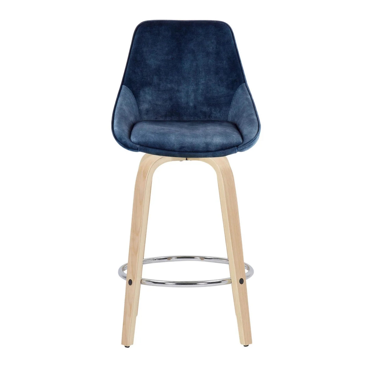 Blue Velvet Fixed-Height Counter Stool C393978