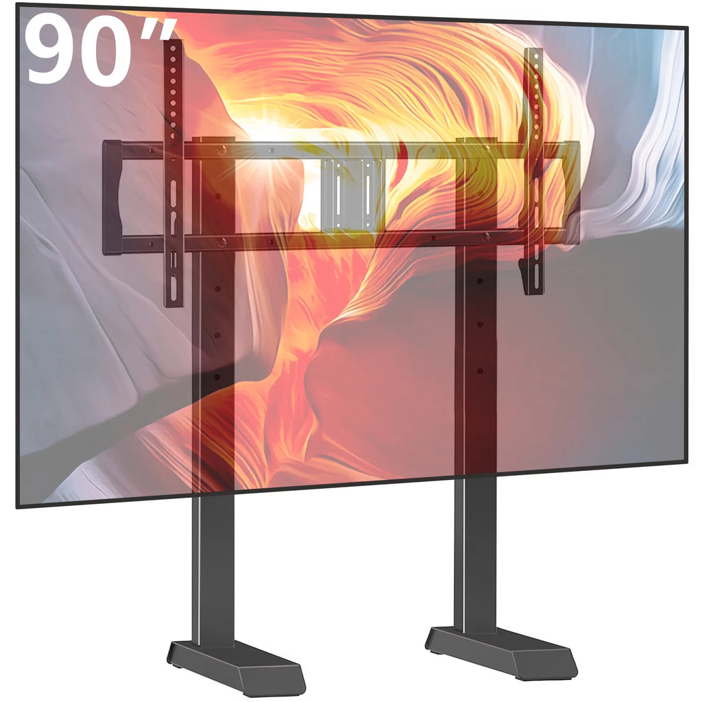 Black Alloy Steel TV Stand for 55 to 90 inch Flat Panel TVs P577