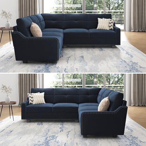 Dark Grey Convertible Sectional Sofa I3179