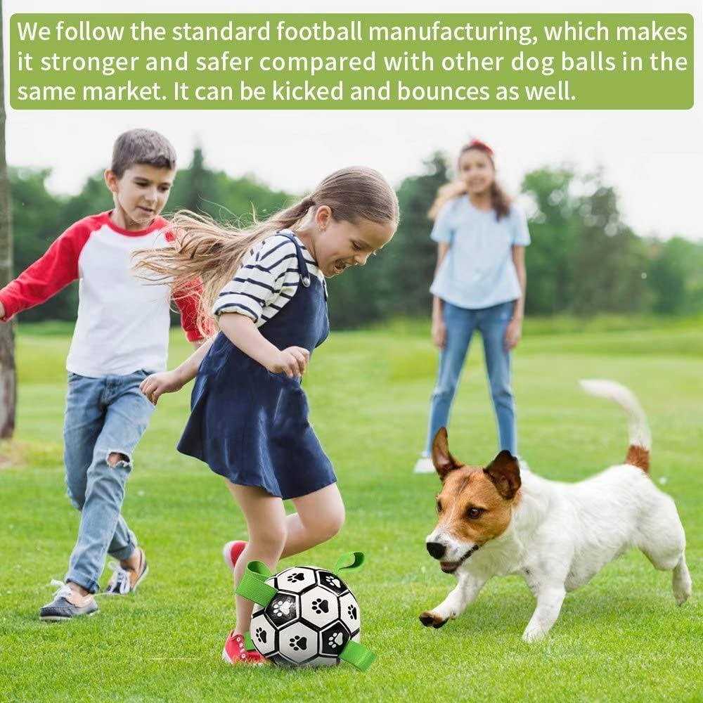 Dog Toys Soccer Ball with Straps M4201