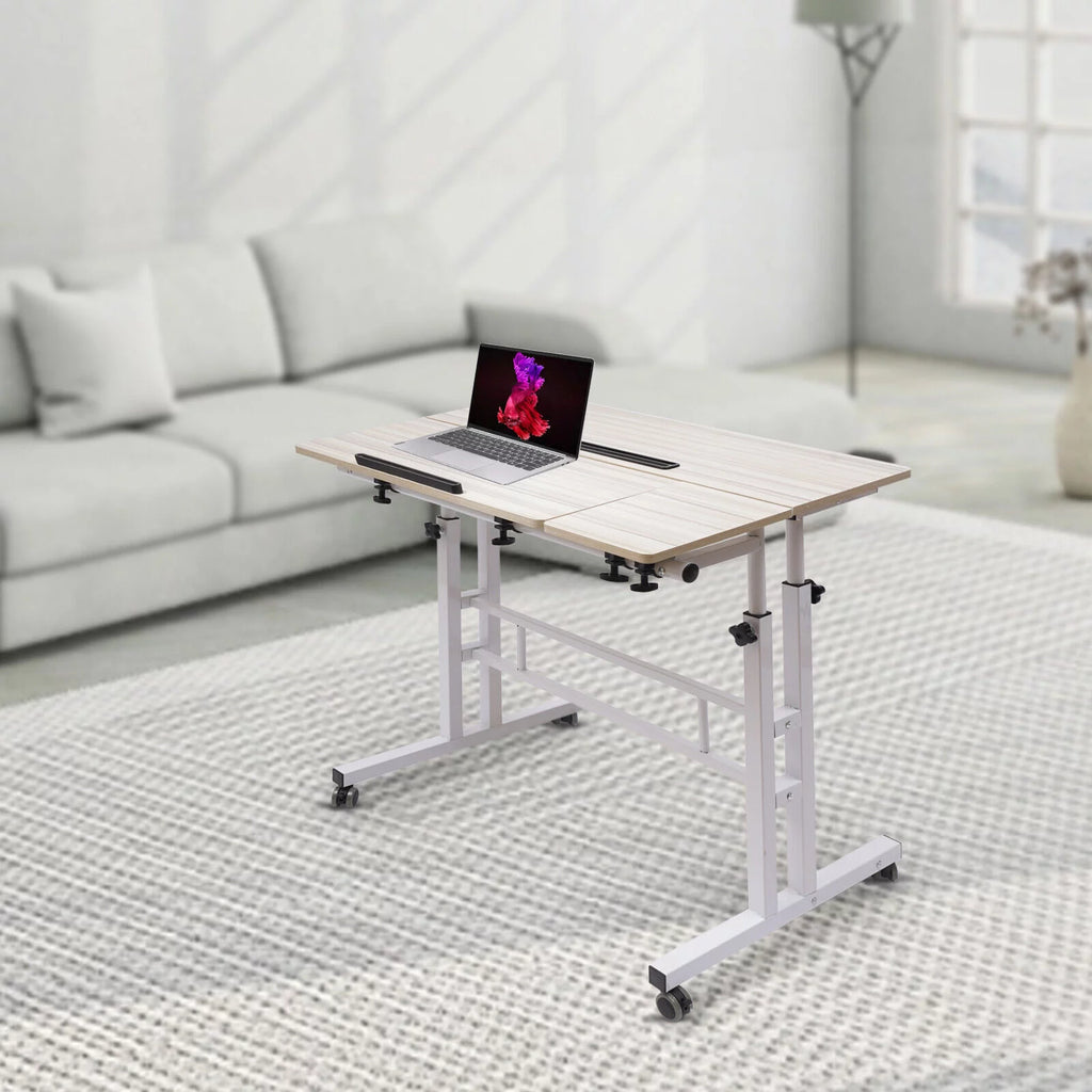 Mobile Adjustable Height Standing Desk with Wheels H682