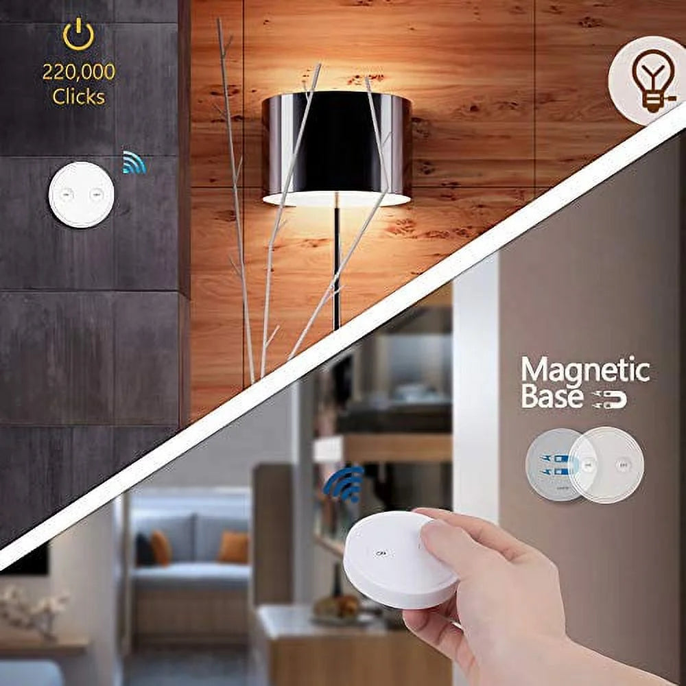 Remote Control Outlet Plug Adapter with Remote, 656ft Range, 10A/1100W, White U652