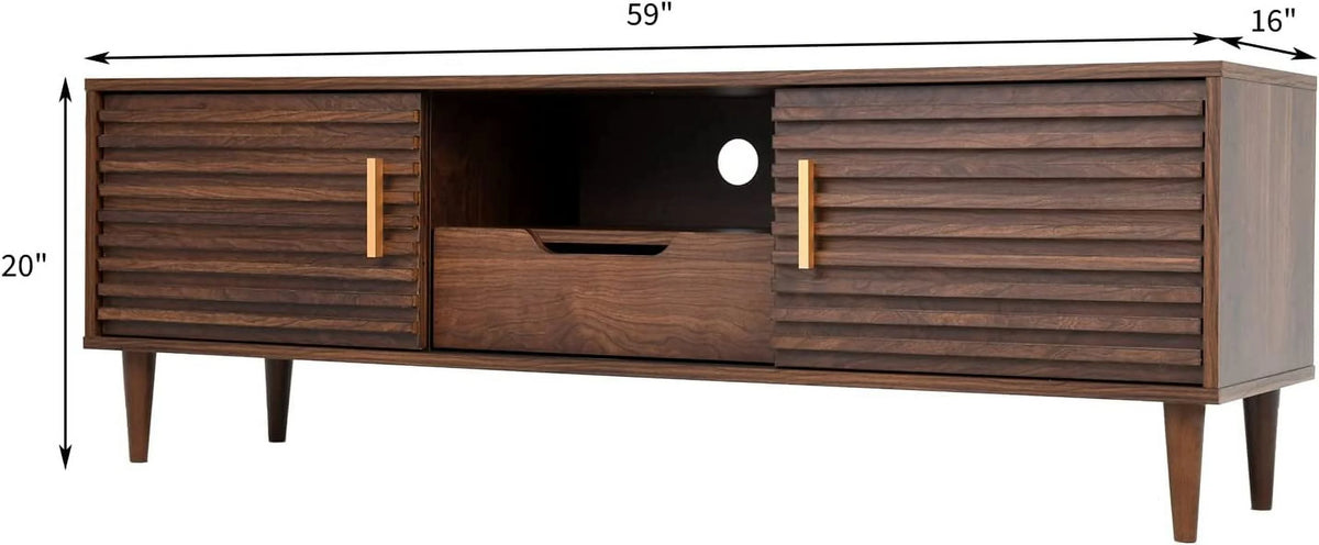 Mid-Century Modern TV Stand Media Console Cabinet U42458