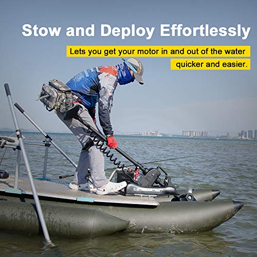 Black 12V 55LBS Bow Mount 54” Trolling Motor with Remote Control T160954