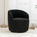Swivel Barrel Chair Teddy Sherpa Upholstered Accent Armchair V8180