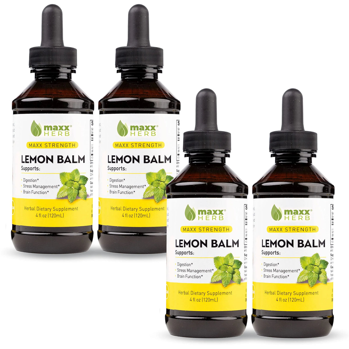 Lemon Balm Extract Liquid Tincture 4 Bottles 4 Oz J5565