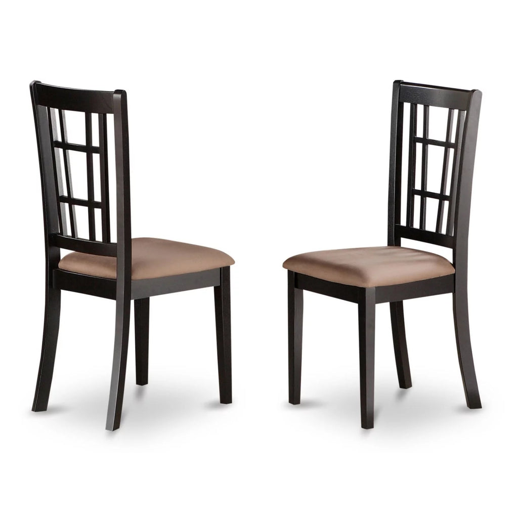 3 Piece Dual Drop Leaf Dining Table Set with Lattice Back Chairs F7493