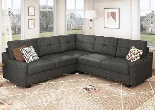 Dark Grey Convertible Sectional Sofa I3179