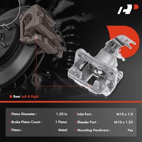Disc Brake Caliper Assembly with Bracket Rear Driver and Passenger Side C128857