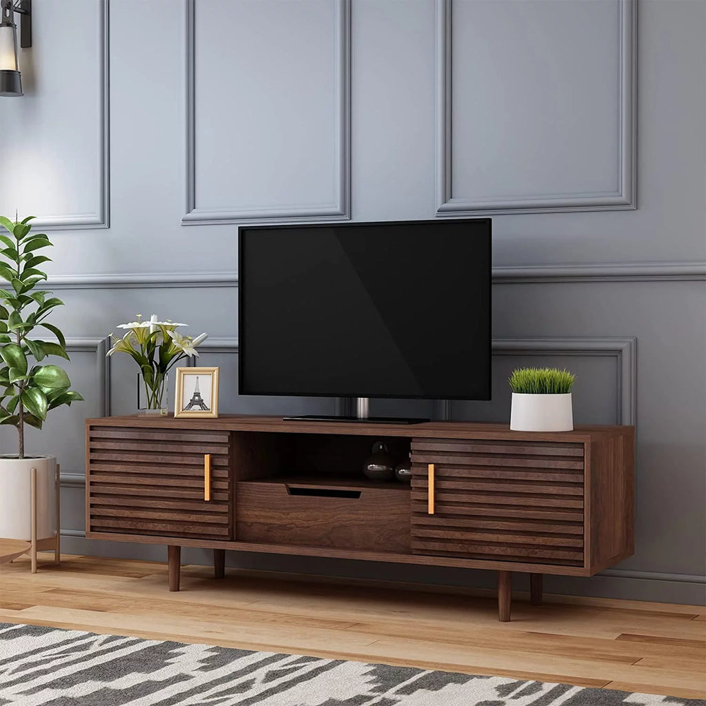 Mid-Century Modern TV Stand Media Console Cabinet U42458