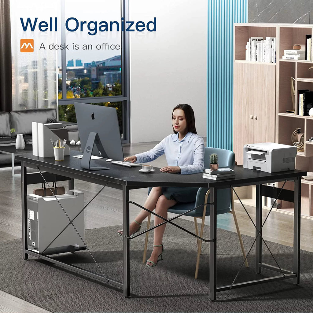 66" L Shaped Black Gaming Desk G564