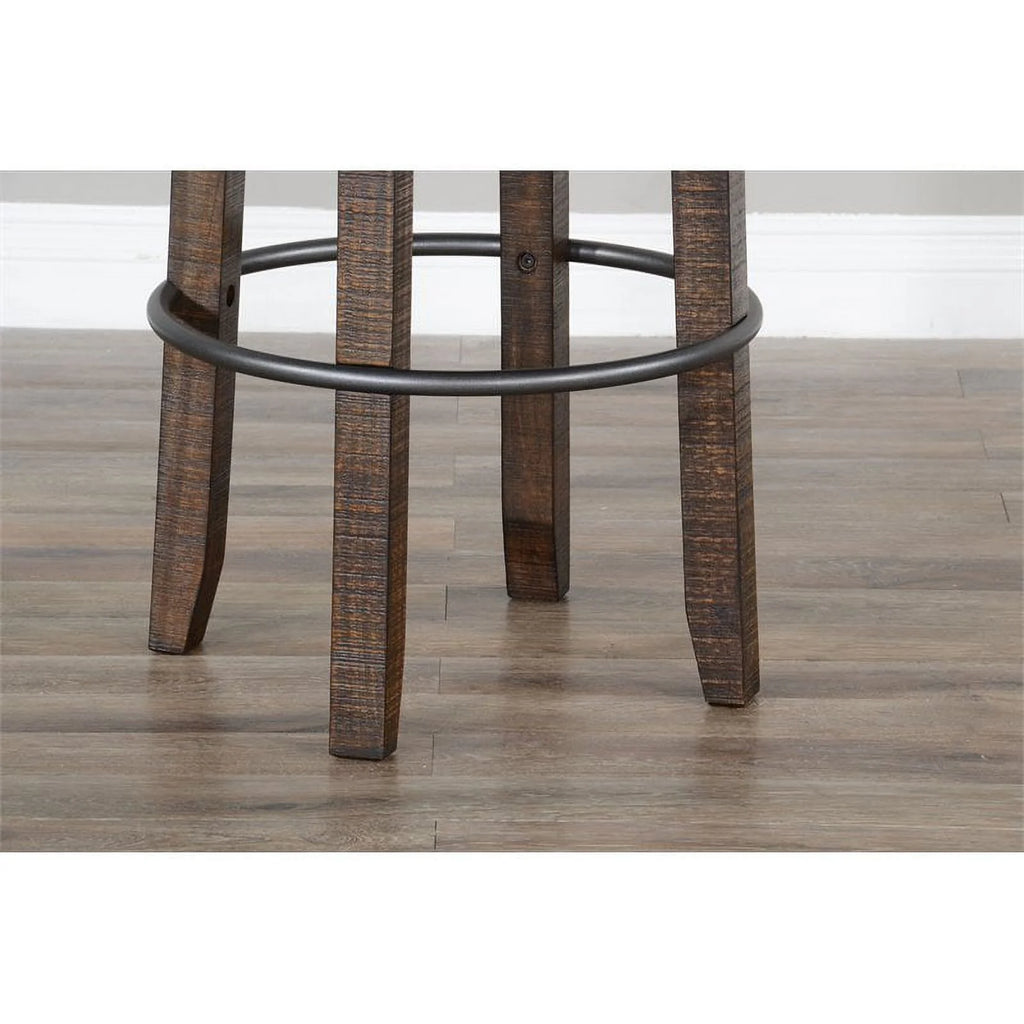 30" Wood Backless Swivel Barstool Set of 3 V55335