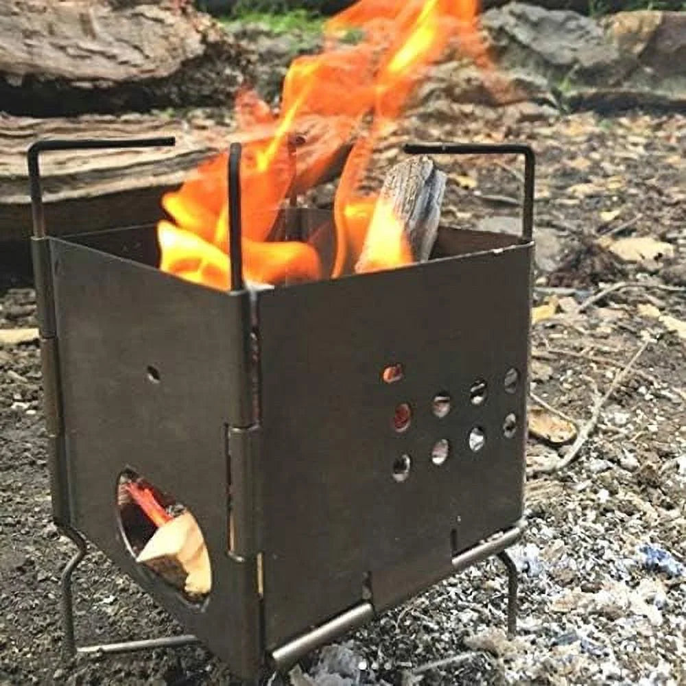 Stainless Steel Folding Wood Burning Stove V593624