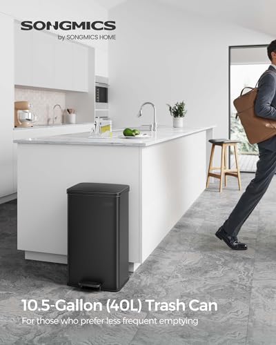 10.5 Gallon Stainless Steel Step Trash Can with Lid K2434