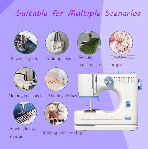 Portable Sewing Machine with 42 Pcs Sewing Threads Kit B27666