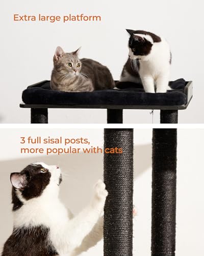 3-Tier Cat Tree Tower Condo with Sisal Scratching Posts D93804
