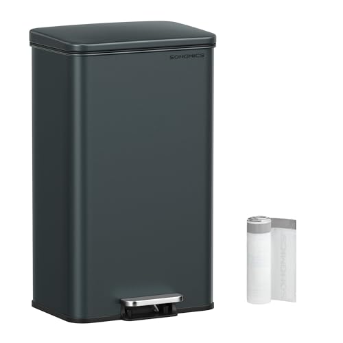 10.5 Gallon Stainless Steel Step Trash Can with Lid K2434